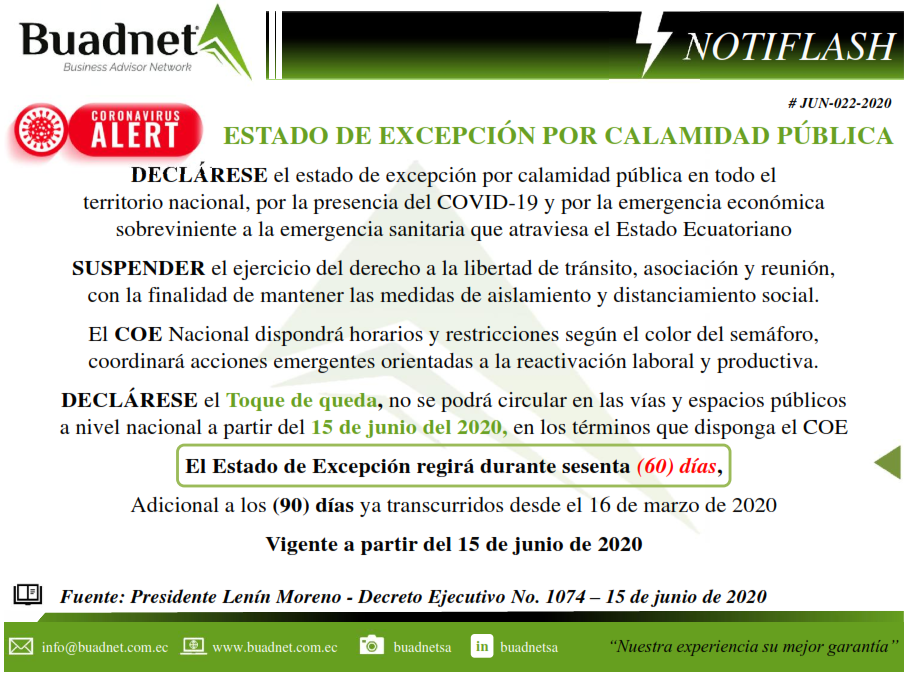 ESTADO DE EXCEPCIÓN POR CALAMIDAD PÚBLICA